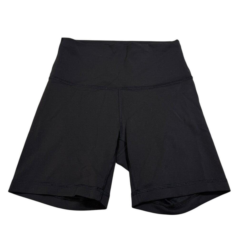 Lululemon Womens Size 6 Black Wunder Train High Rise Shorts 6" Inseam